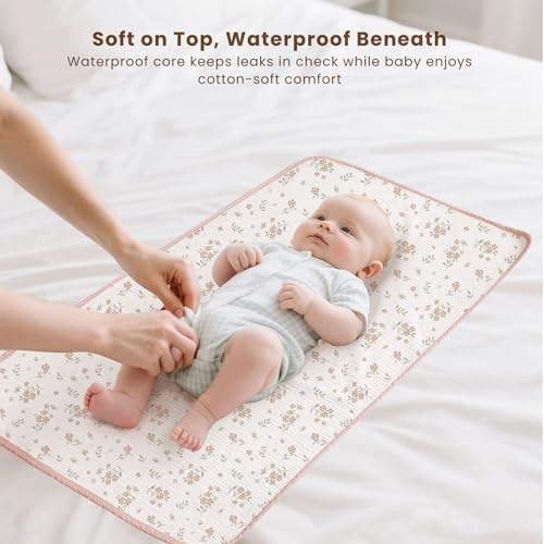 Close up view of the textured non slip terry fabric backing on the Konssy mat.