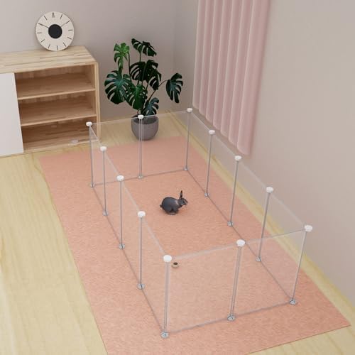 Pet Playpen Portable Small Animals Playpen, Customizable Shape & Height Pet Fence Yard Fence for Guinea Pigs, Bunny, Ferrets, Mice, Hamsters, Hedgehogs, Puppies, Turtles-12 Panels - Image 5
