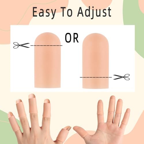 Flexible silicone toe protectors applied to feet for ingrown toenail cushioning.