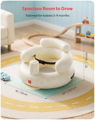 Side view of QPAU inflatable dinosaur baby chair
