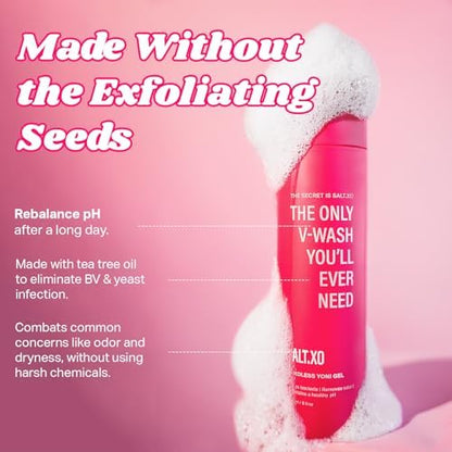 Feminine hygiene gel by Salt.xo for sensitive skin care and odor protection.