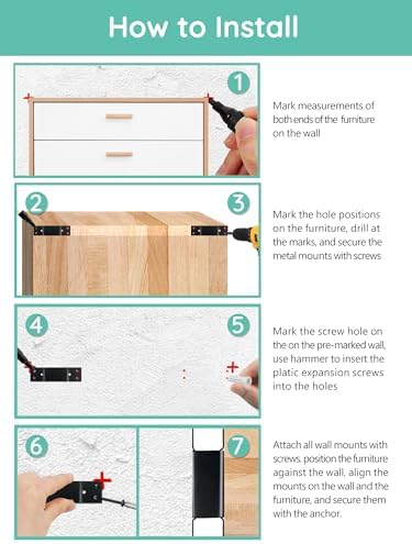 Montane invisible furniture anchor system hidden behind a bedroom cabinet for discreet home protection.