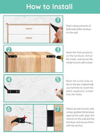 Montane invisible furniture anchor system hidden behind a bedroom cabinet for discreet home protection.