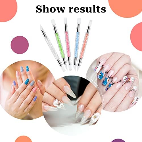 Complete 5 piece nail art sculpture pen kit for home and salon use