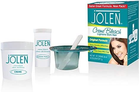 Rudra Retails authentic product display of Jolen USA manufactured gentle skin brightening bleach