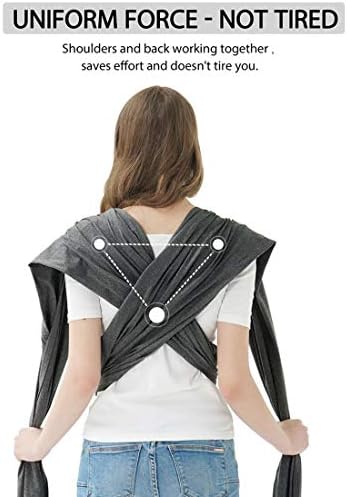 Father demonstrating the one size fits all adjustable tying method of the Jeroray baby sling
