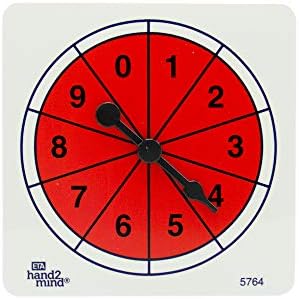 Child using hand2mind spinner for math activity