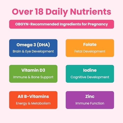 Mothers Promise vegan omega 3 DHA and folate prenatal supplement packaging overview