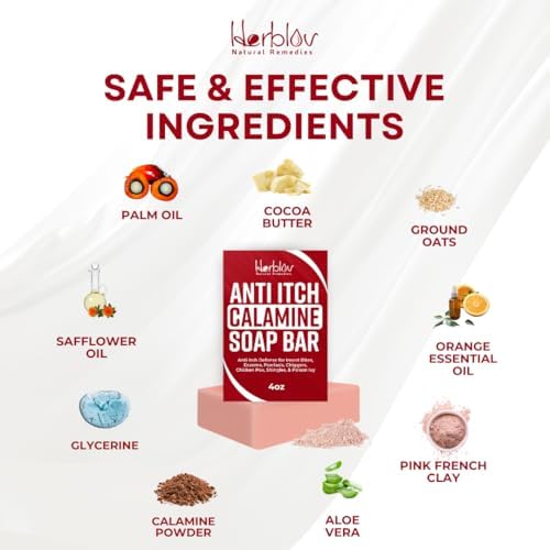 Artisanal anti itch soap bar lathering for chicken pox and rash relief