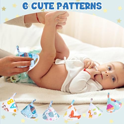 Colorful cartoon patterns on VEEVIIY reusable baby pee shields