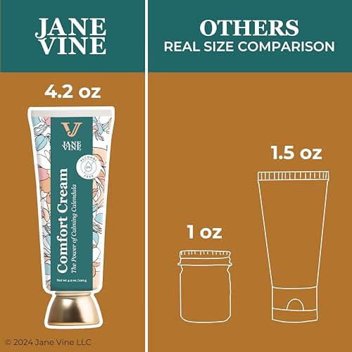 Authentic USA imported Jane Vine Calendula Comfort Cream packaging.
