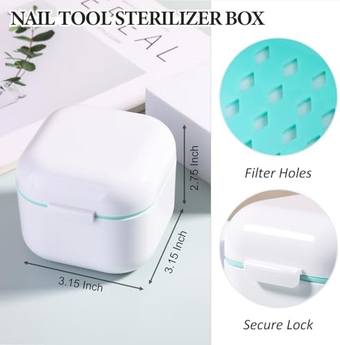 Sutokaka nail drill bit cleaning box open with basket