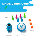 Sphero Mini Blue robotic ball with accessories