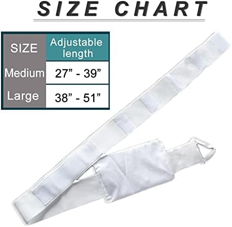 Abdominal feeding tube support belt demonstrating elastic waist extension capabilities