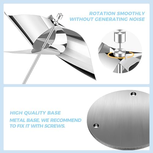 Greenight reflective bird deterrent kite spinning in a garden