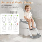 Adjustable height toddler toilet steps with non slip safety handles
