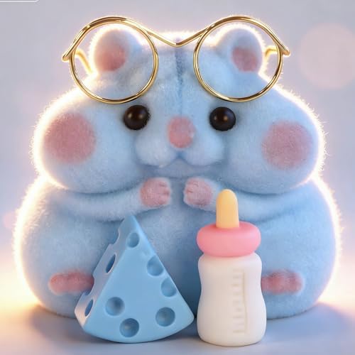 Soft silicone mochi hamster fidget toy being squeezed for anxiety relief.