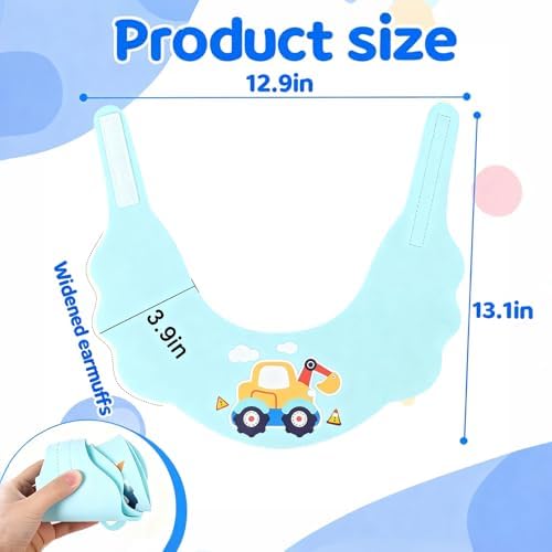 Side view of the blue Thcbme excavator shower cap highlighting the secure ear guards