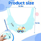 Side view of the blue Thcbme excavator shower cap highlighting the secure ear guards