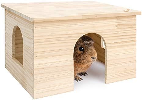 Niteangel Wood House with Window, Chinchilla and Guinea Pigs Hut Hideout - Image 2