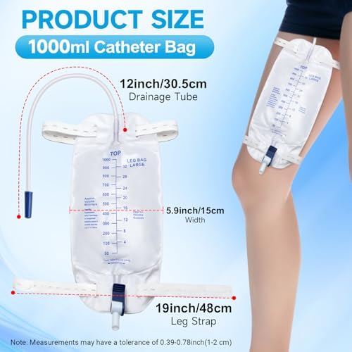 Close up of NorBeng catheter leg bag flip drain valve