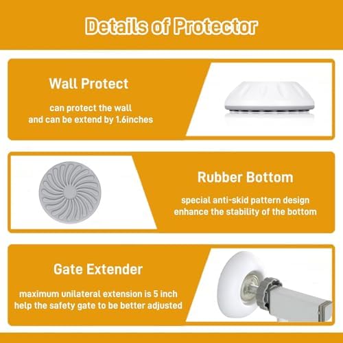 Heavy duty metal screw bolts for staircase safety gate extension setup.