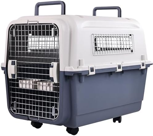 Elevon plastic pet carrier side view showing four sided ventilation windows