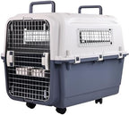 Elevon plastic pet carrier side view showing four sided ventilation windows