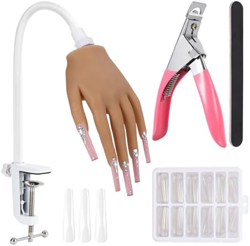 Aluroice silicone practice hand for acrylic nails front view