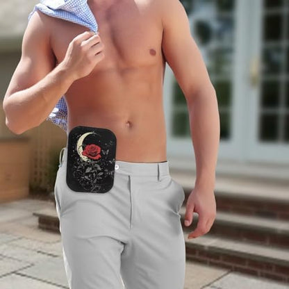 Washable ostomy bag protector showing soft polyester material texture