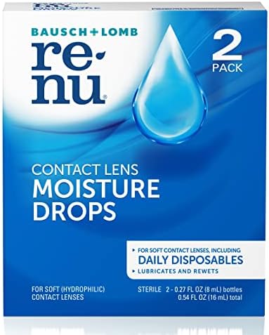 Bausch + Lomb ReNu lubricating drops for rehydrating silicone hydrogel and disposable contact lenses