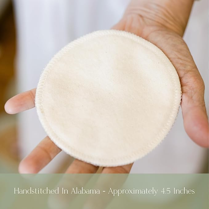 NuAngel reusable breast pads showing soft cotton texture