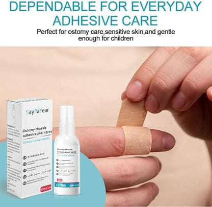 Side view of adhesive remover packaging showing ingredients and instructions.