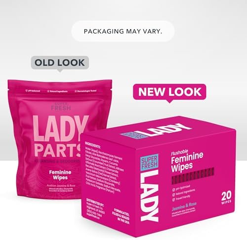 Individually wrapped flushable feminine wet wipes for travel hygiene