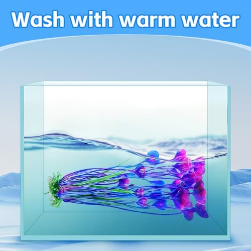 Two pieces of premium AQUANEAT plastic greenery for large 30 gallon fish setups.