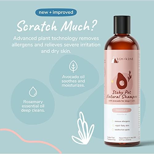 Cat grooming session with gentle rosemary pet shampoo