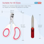 FurryShell reptile nail clipper set featuring a matching metal claw file.