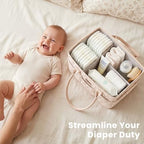 Konssy nursery storage basket showing side pockets