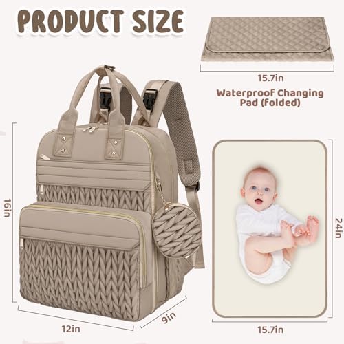 CandyHome travel baby bag interior compartments and storage pockets