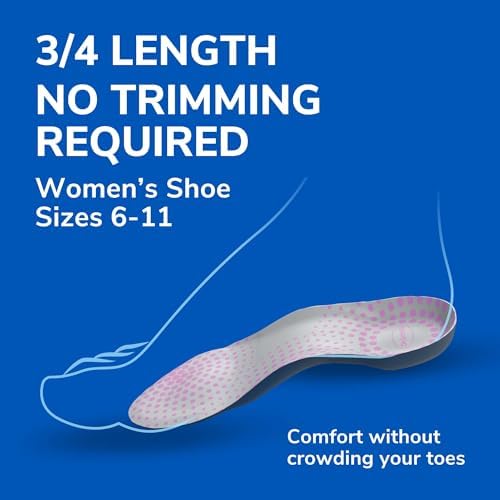Close up view of the premium foam material and flexible arch section of the daily foot discomfort relief inserts.