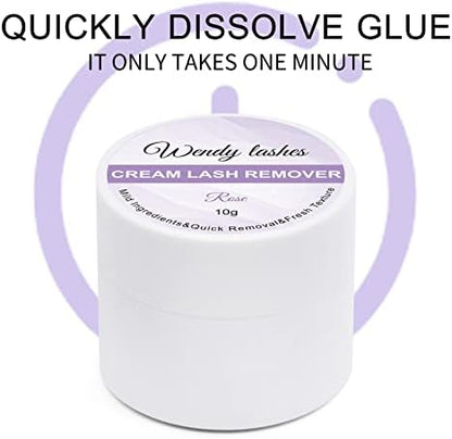 Wendy Lashes rose scented lash extension remover jar packaging