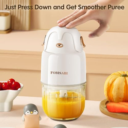 FOBISABI 200-watt electric blender with transparent glass bowl removed