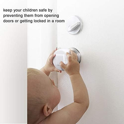 Side profile of spherical door knob handle cover for kids