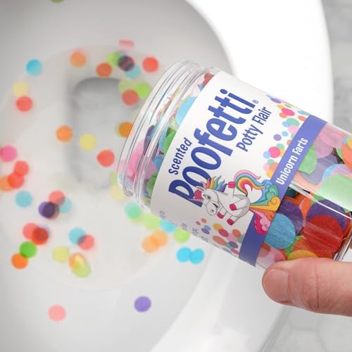 Flushable toilet confetti for toddler potty motivation
