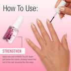 Nail Tek clear base coat liquid texture and bottle presentation for hard brittle nail treatment