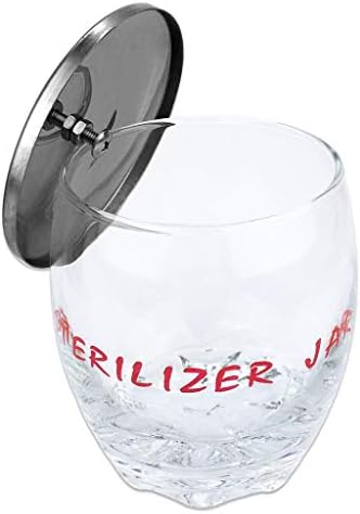 Clear glass container for spa and beauty tool disinfection