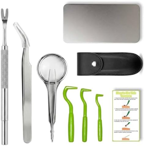 Close up of Kittmip professional tick tweezers and tick twisters.