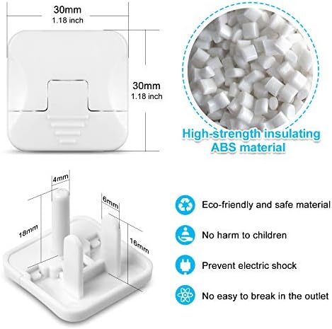 White outlet plug covers installed in wall socket