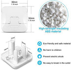 White outlet plug covers installed in wall socket