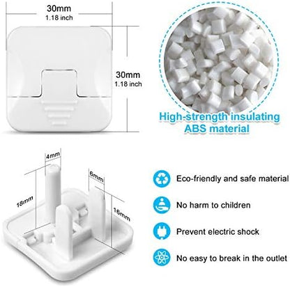 White outlet plug covers installed in wall socket